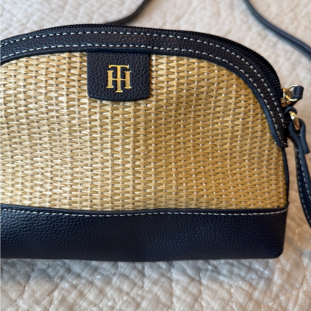Tommy Hilfiger Black and Tan Crossbody Bag